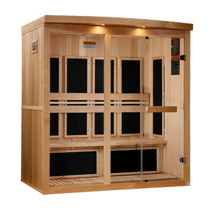 Pro 6 Sarah 4-Person Near-Zero EMF FAR Infrared Sauna — Canadian Hemlock (P6-5240-01)