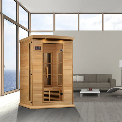 Maxxus Toulose 2-Person Near-Zero EMF FAR Infrared Sauna — Canadian Hemlock (MX-K206-01-ZF)
