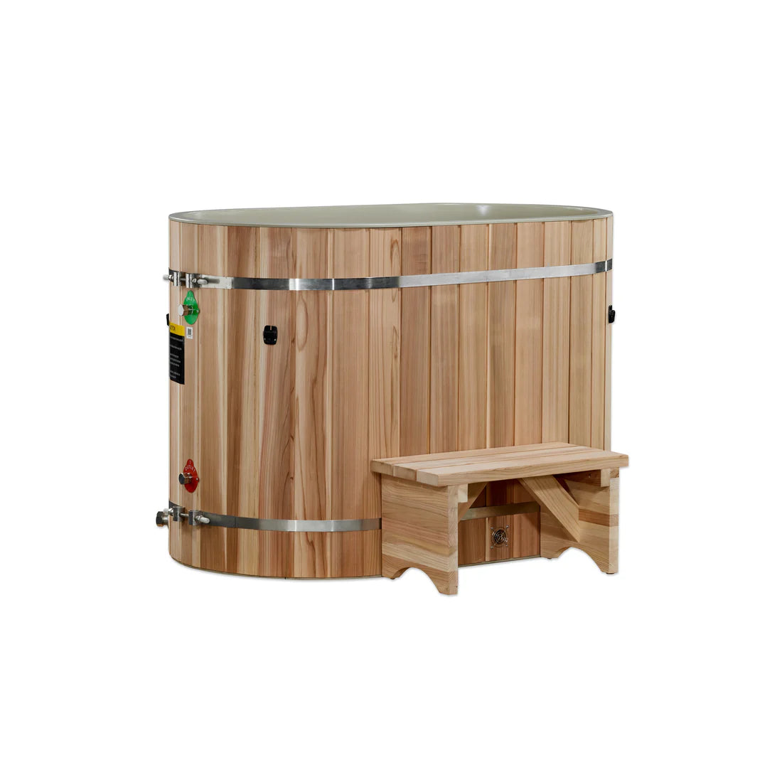 Dynamic Cold Therapy Oval Barrel Pacific Cedar Cold Plunge — Tub Only (DCT-BO-50-PLPC-34)