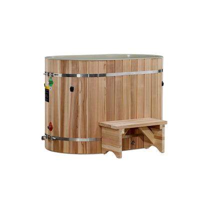 Dynamic Cold Therapy Oval Barrel Pacific Cedar Cold Plunge — Tub Only (DCT-BO-50-PLPC-34)
