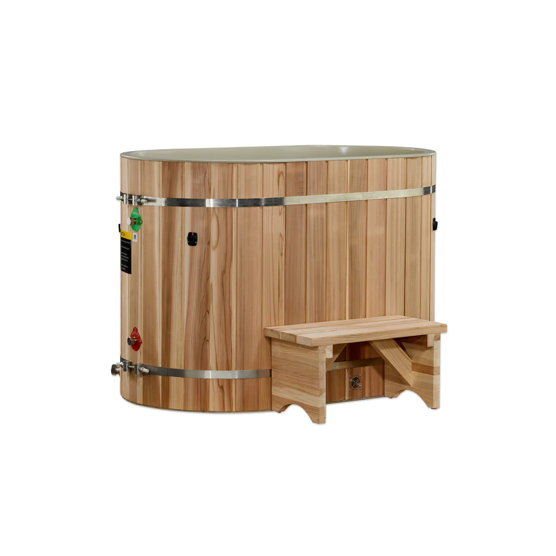 Dynamic Cold Therapy Oval Barrel Pacific Cedar Cold Plunge — Tub Only (DCT-BO-50-PLPC-34)